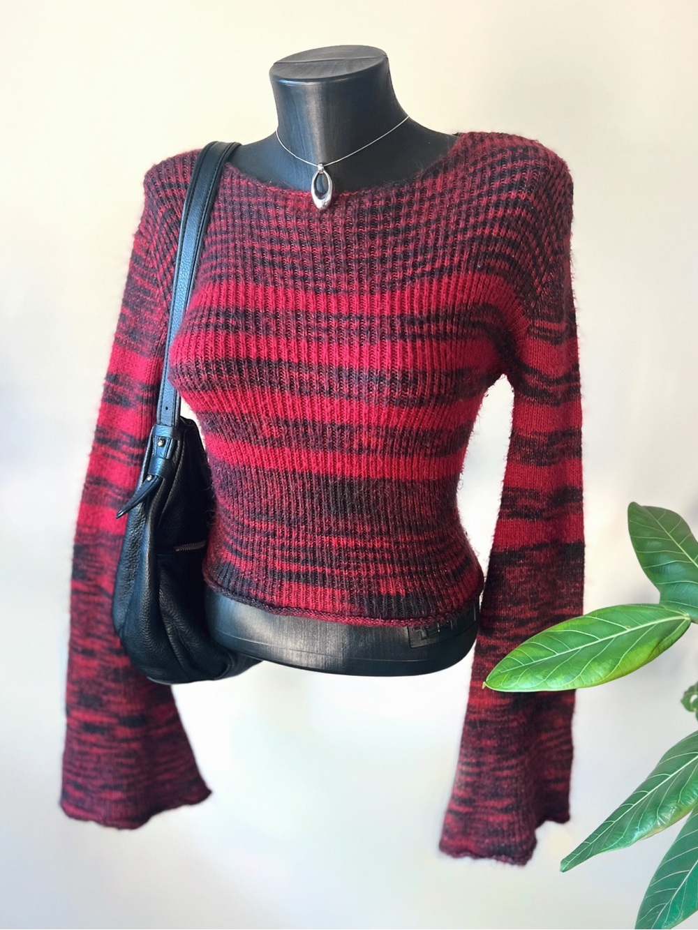 Vintage Social Collision | Striped Bell Sleeve Sweater
